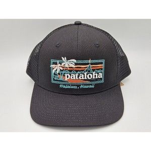 Patagonia Pataloha Hawaii Black Haleiwa Cap Trucker Hat Exclusive SnapBack - NWT